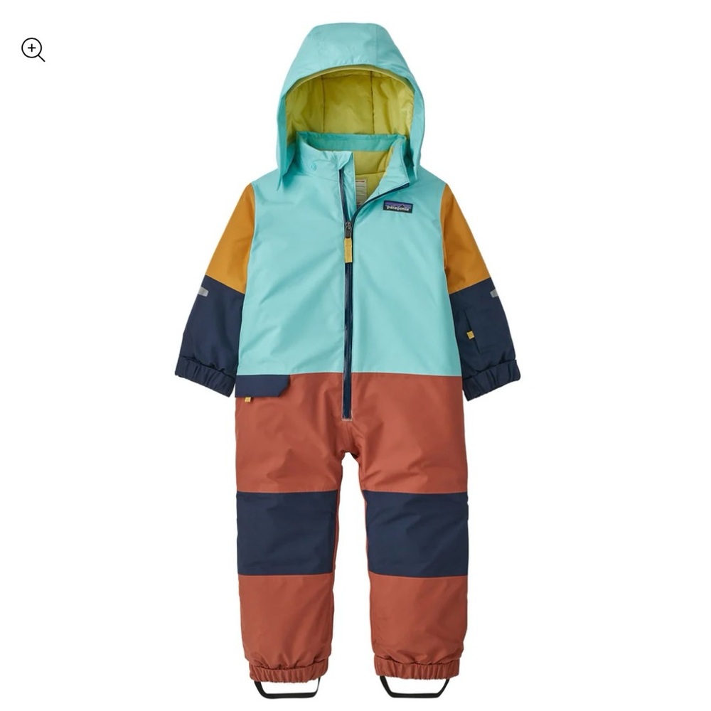 Patagonia Snow Pile Snowsuit, Dried Mango Coloblock